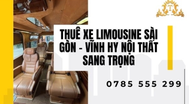 Thuê xe limousine Sài Gòn – Vĩnh Hy nội thất sang trọng